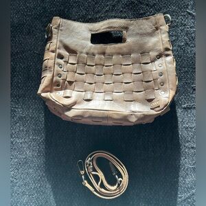 BED|STU Taupe Woven Leather Bag
